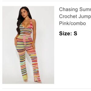 Fashion Nova Multicolor Knit Jumpsuit